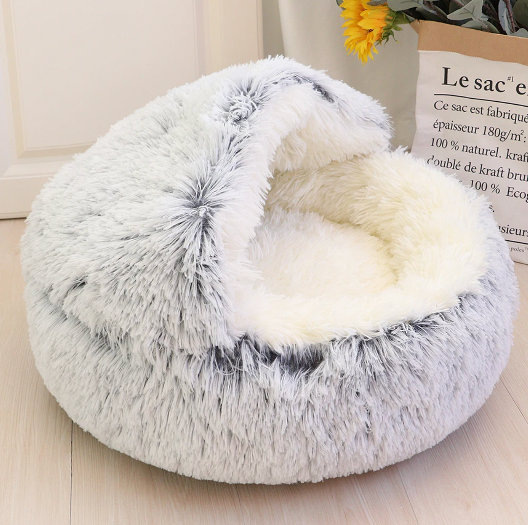 Panier rond et moelleux pour chat